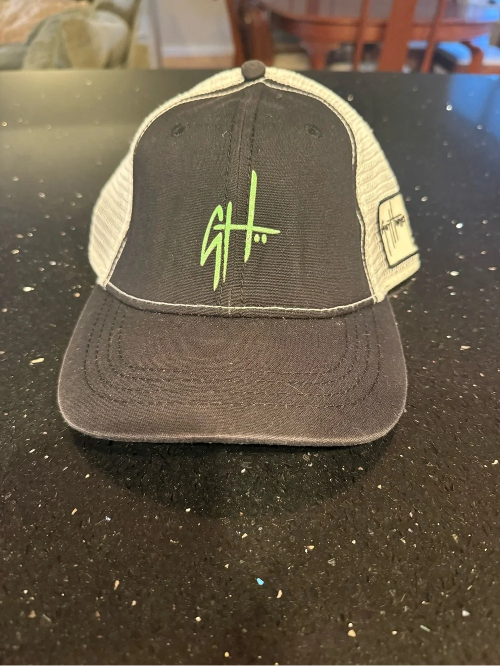 Guy Harvey Black and Grey Mesh Trucker Hat